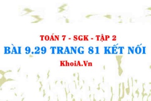 Bài 9.29 trang 81 Toán 7 Kết nối tri thức Tập 2